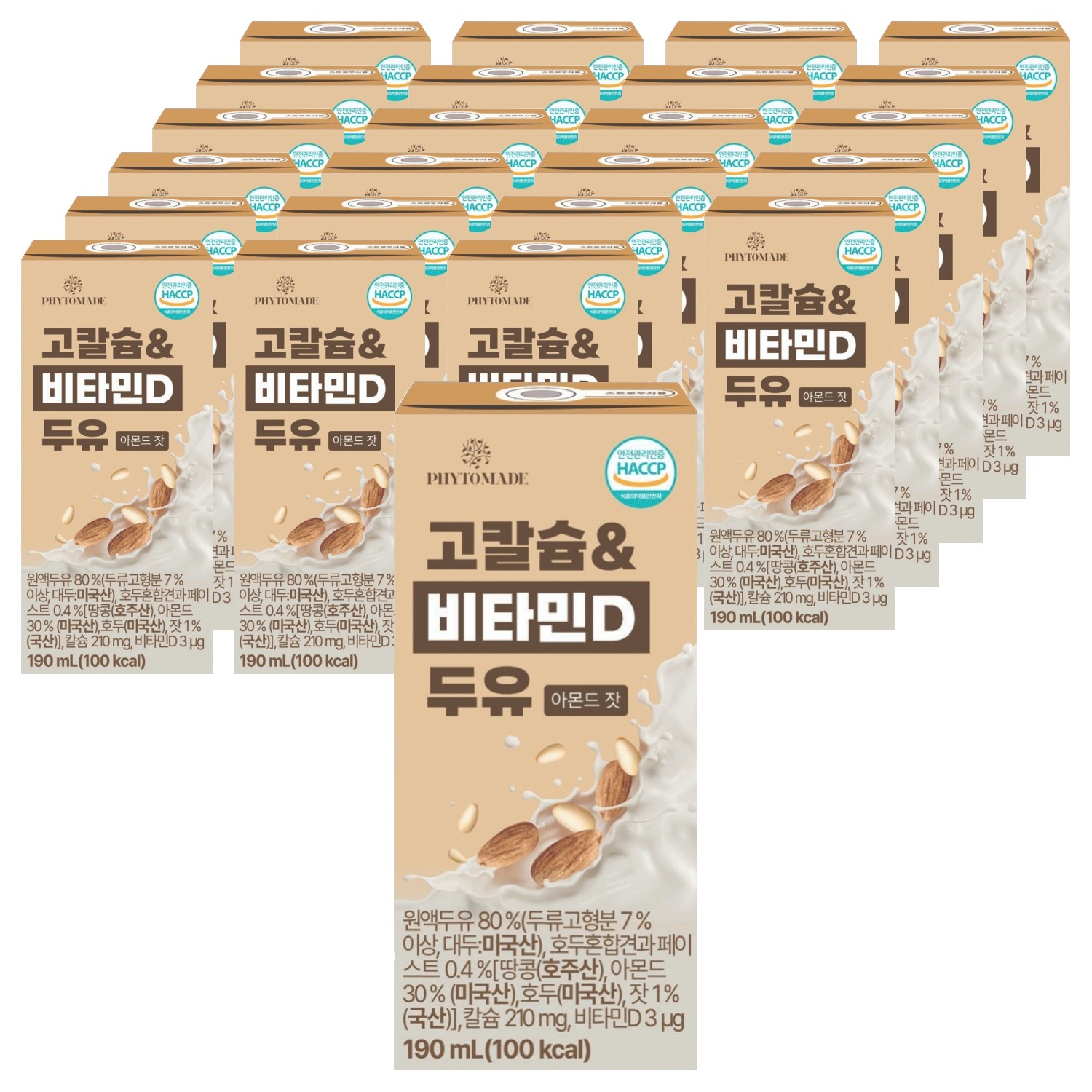 파이토메이드 고칼슘 & 비타민D 아몬드 잣 두유, 24개, 190ml 9,800원
