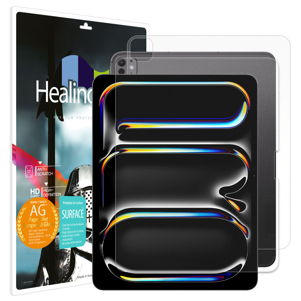 힐링쉴드 아이패드 프로 8세대 13 M5 하이엔드 종이질감 강화유리필름1매 후면1매 34,020원