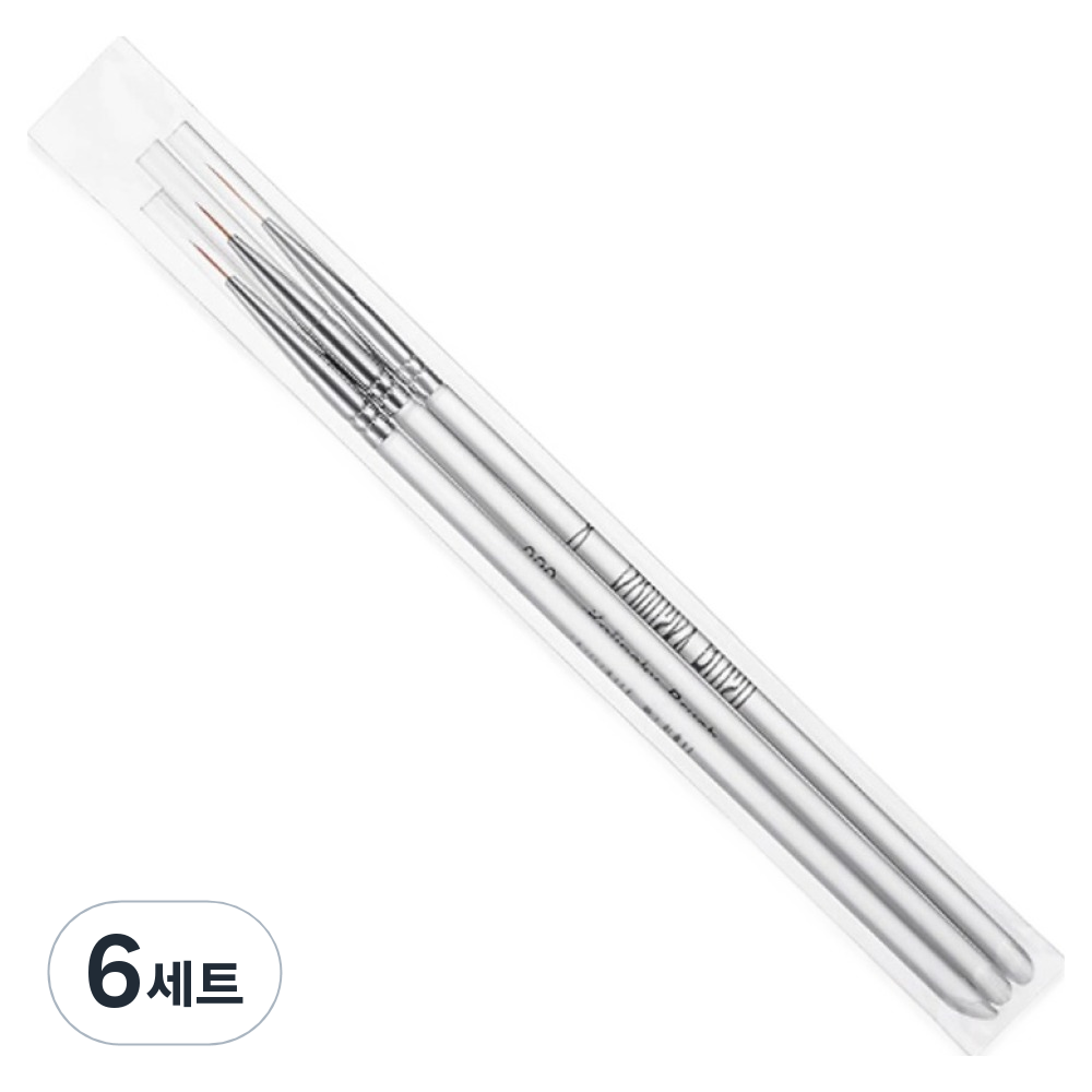 리브리카 네일아트 세필 브러쉬 젤네일 라이너 붓 3종, 6세트, 투명 27,980원