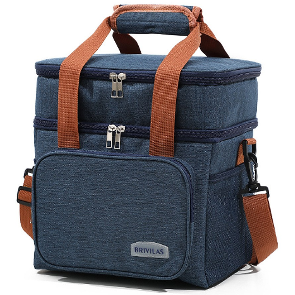 제이지 피크닉 더블 숄더형 보온 보냉가방 런치백, 블루, 1개 11,500원