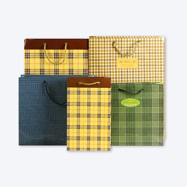 체크 코팅 쇼핑백 단체 대량 (50개묶음) 42,000원