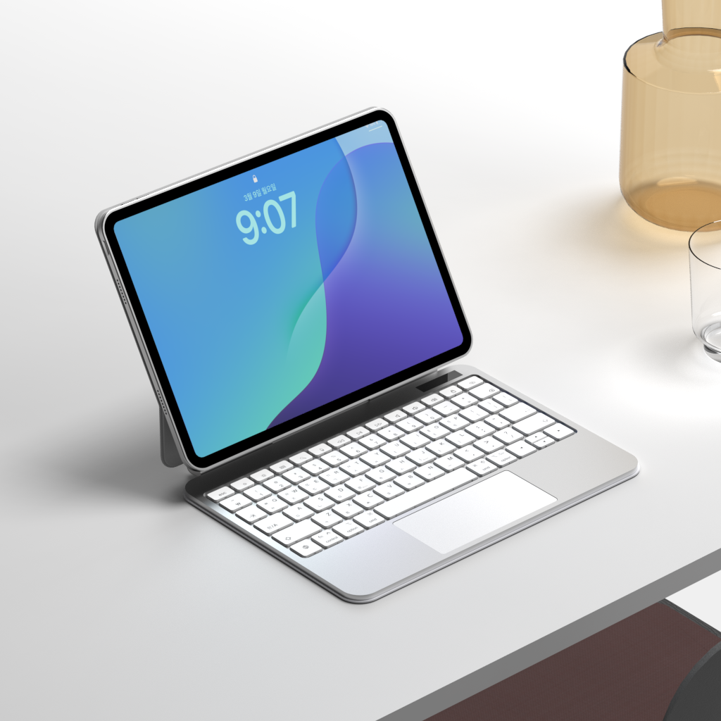 [풀 알루미늄 바디] 링크프로 아이패드 매직키보드 케이스 에어4 5 6 7세대 M2 프로3/4/5/6세대 11/12.9/13인치 블루투스 한글각인 백라이트 구조독 호환, 1개, 화이트 149,000원