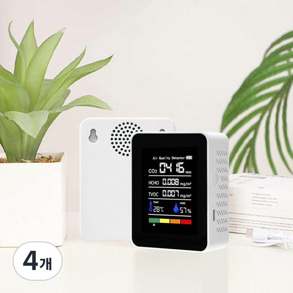 mojoo 공기질측정기 포름알데히드 감지 이산화탄소 경보기 온습도계 TVOC 새집 신가구 건강 선물 다기능 액정화면 111,230원