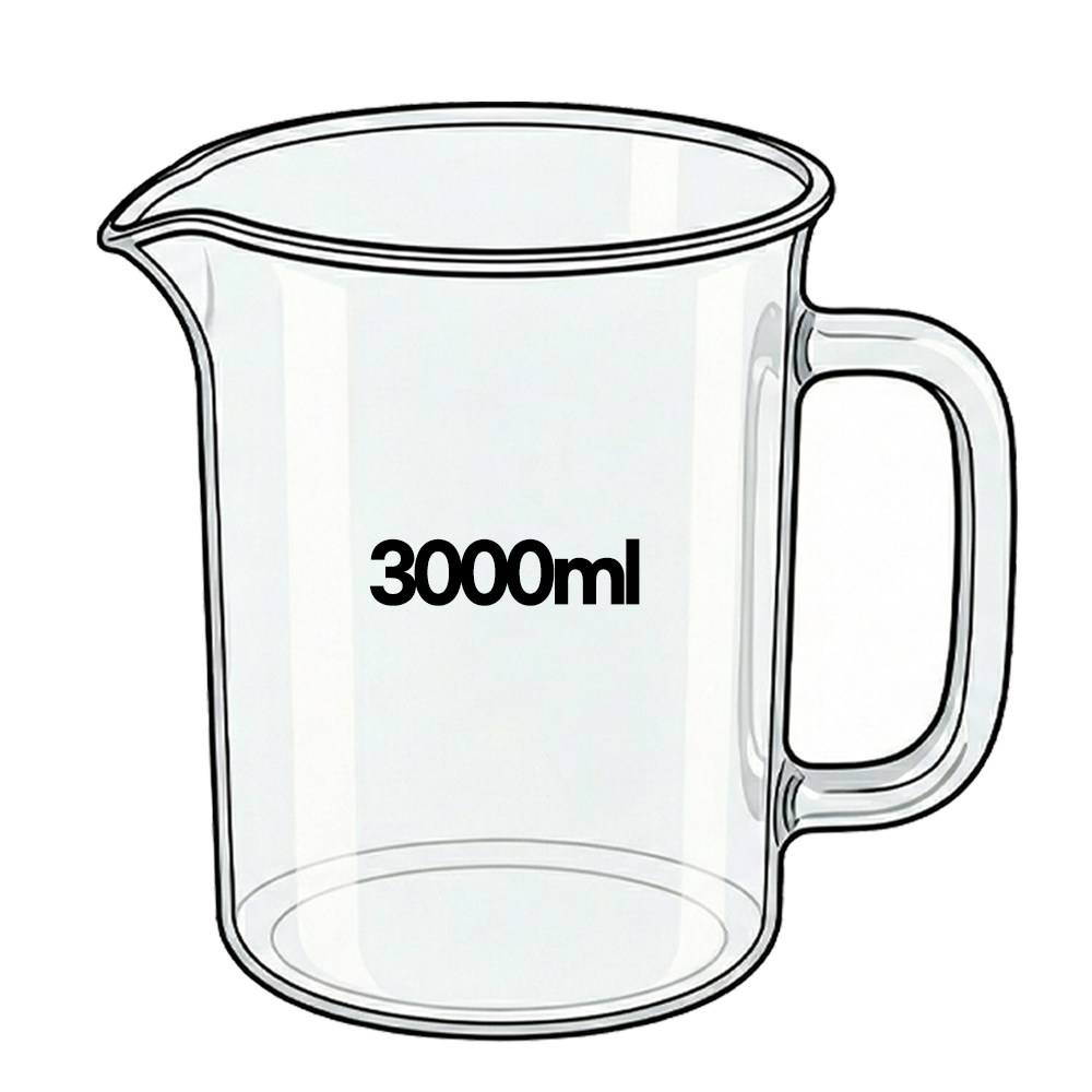 계량컵 플라스틱 비커 3000ml/손잡이 눈금 비이커, 현재가 4,730원