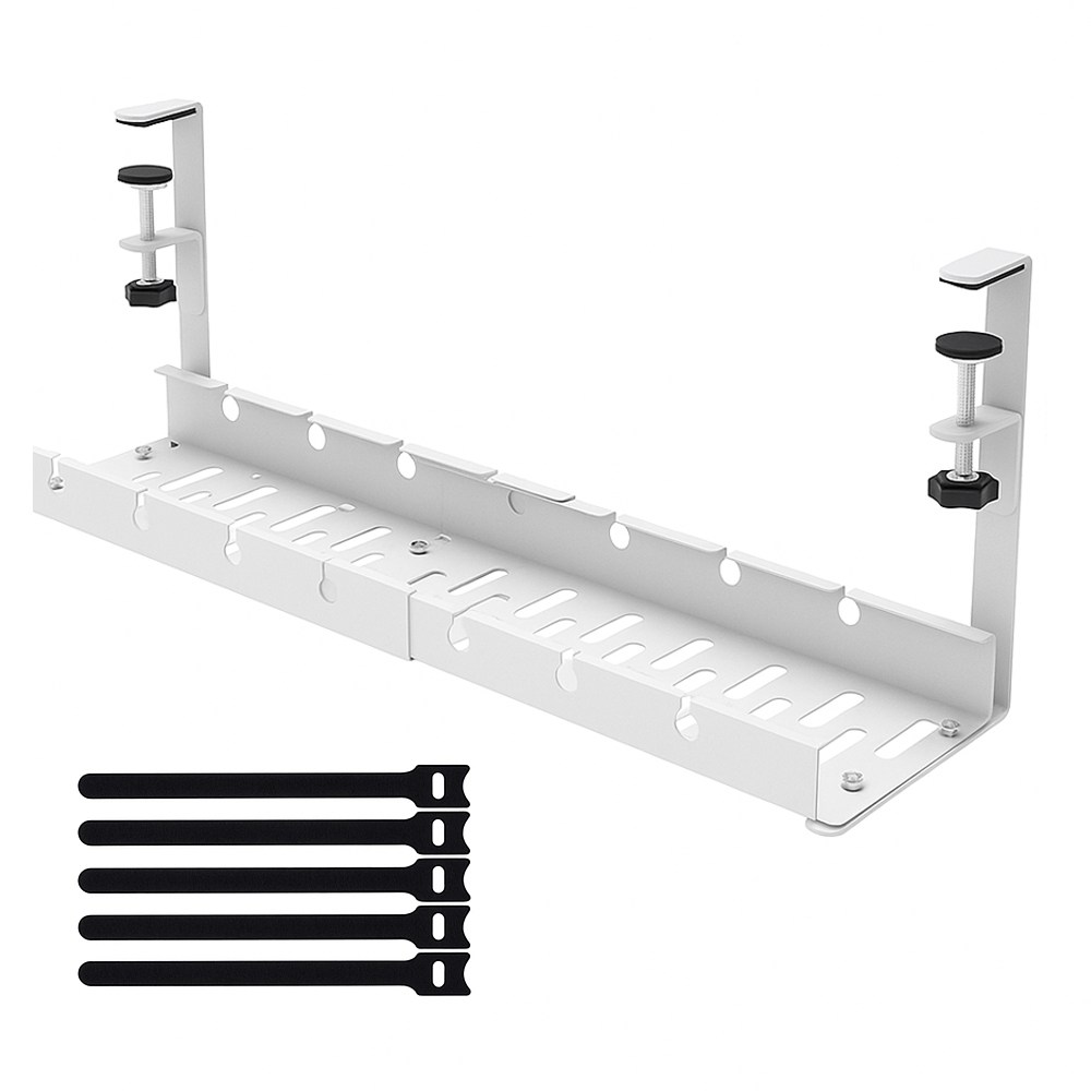 생기당 길이조절 무타공 멀티탭 거치대 정리함 철제 선반, 화이트(WHITE) 18,500원