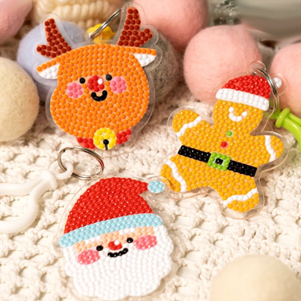 보석십자수 크리스마스 키링 만들기패키지 공예키트 열쇠고리 2,900원