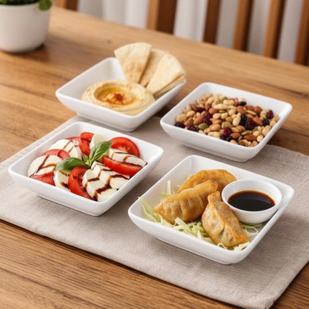 정사각접시 본차이나 도자기 식기세척기 전자레인지 사용가능 반찬그릇 다용도 주방식기 홈카페 감성그릇 17,800원