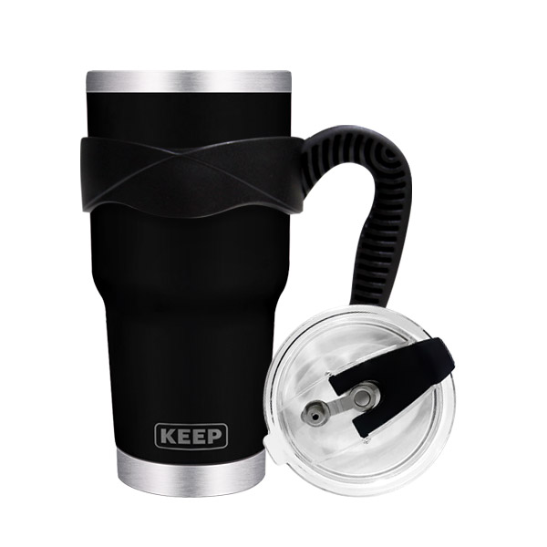 KEEP 4YOU 대용량 스테인레스 보온보냉 텀블러 + 밀폐형 빨대 뚜껑 + 원라인 손잡이 12,900원