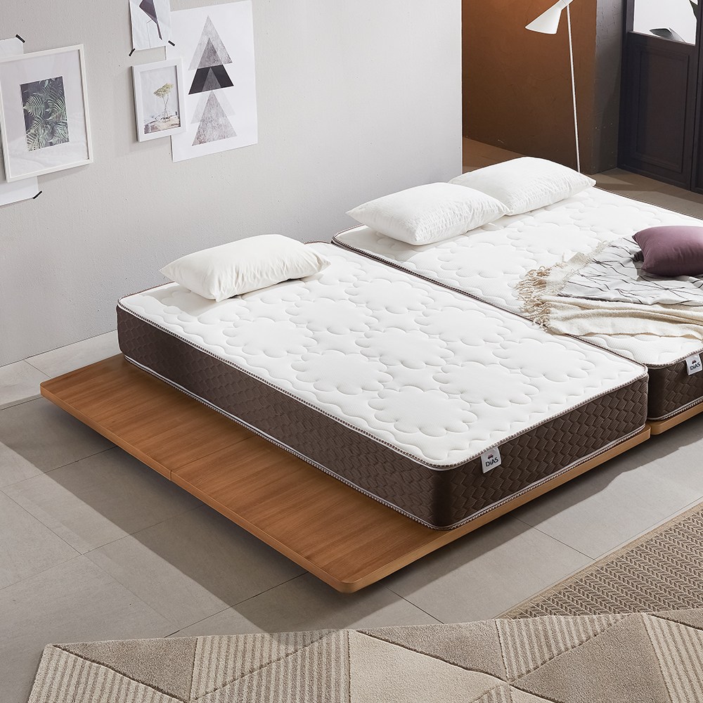 디아스침대 초특가! 저상형침대 Q(K겸용) (매트별매), 화이트 119,900원