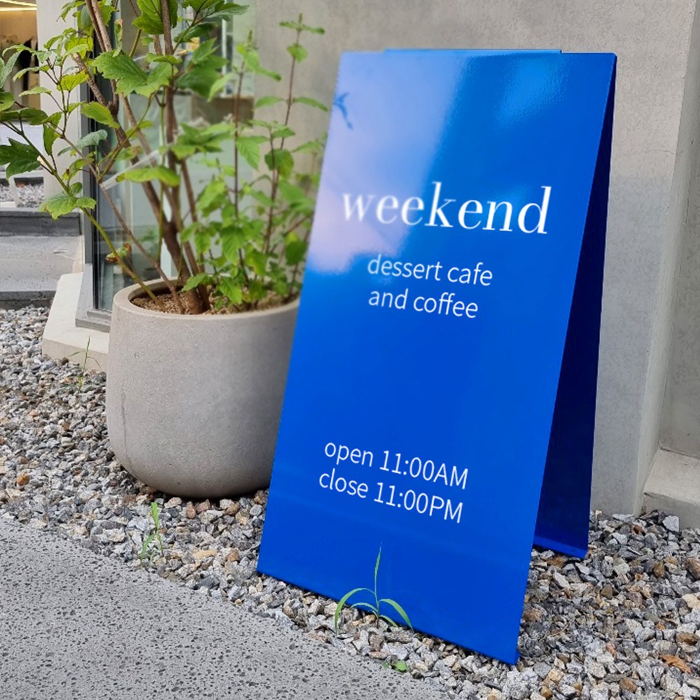 애드라벨 A형A자 프리미엄 색깔 철제입간판 카페입간판 배너거치대, 5.옐로우 118,000원