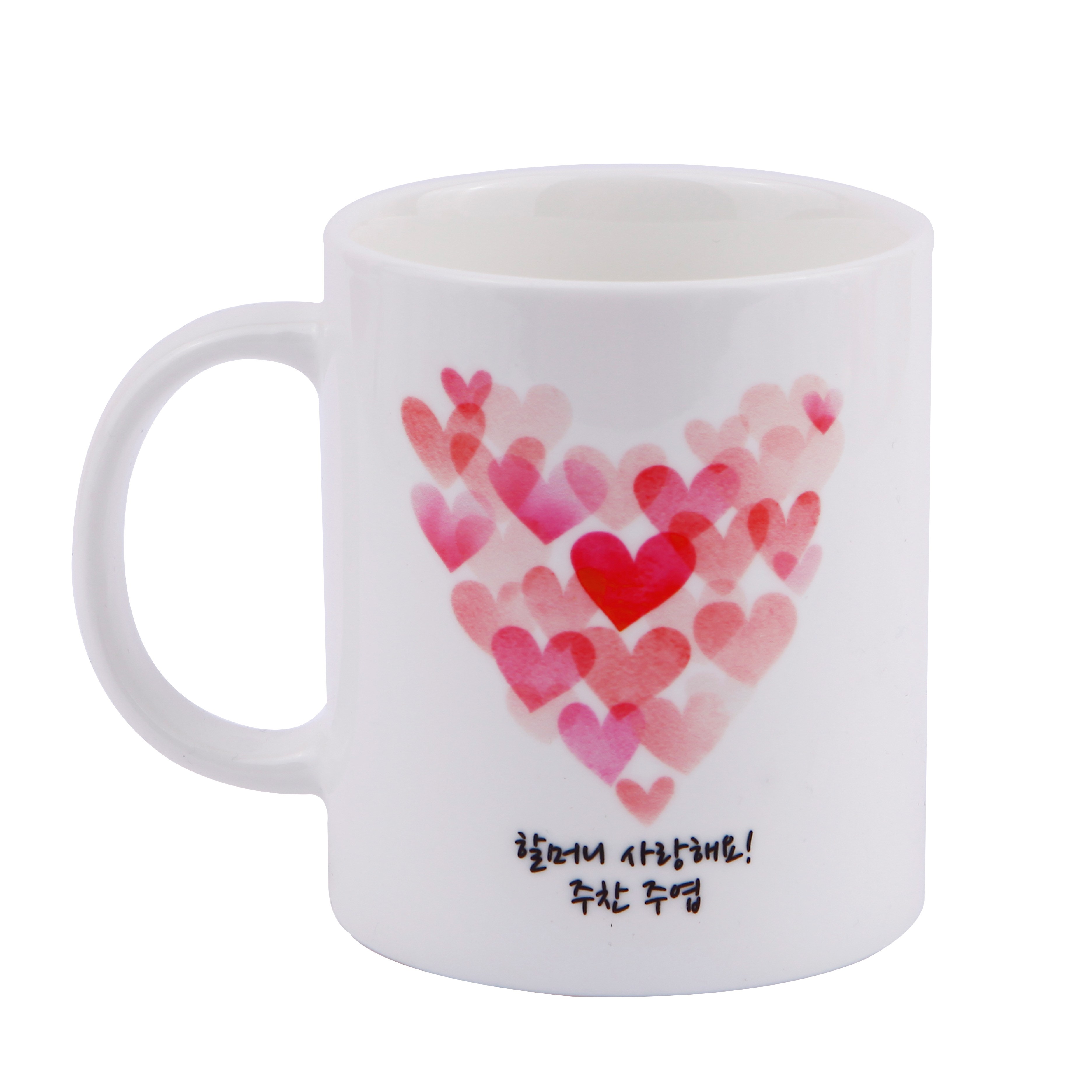 디자인아지트 어버이날 머그 스승의날 주문제작, 하트하트 핑크_화이트, 1개 13,900원