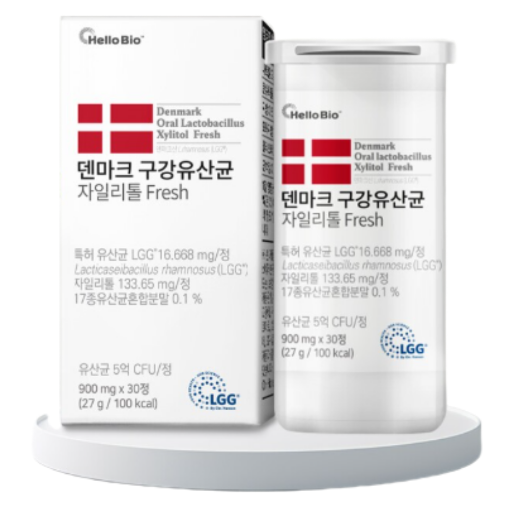 헬로바이오 덴마크 프리미엄 구강유산균 27g, 3개, 30정 34,300원