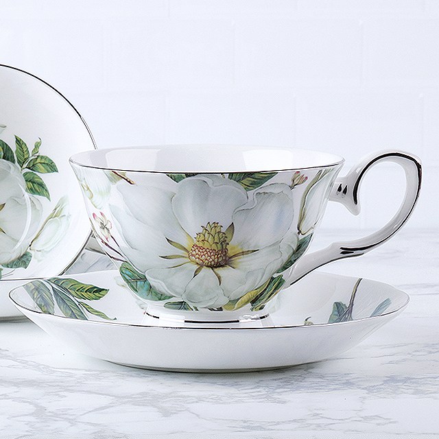 커피잔 세트 200ml 홍차잔, 찻잔1P 받침1P, 1세트 12,000원