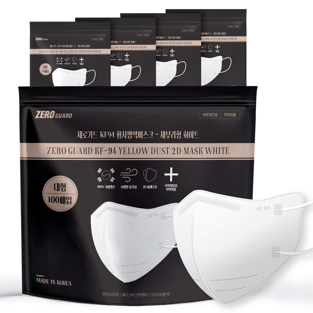 제로가드 KF94 새부리형 마스크 대형, 25개입, 4개, 화이트 17,970원