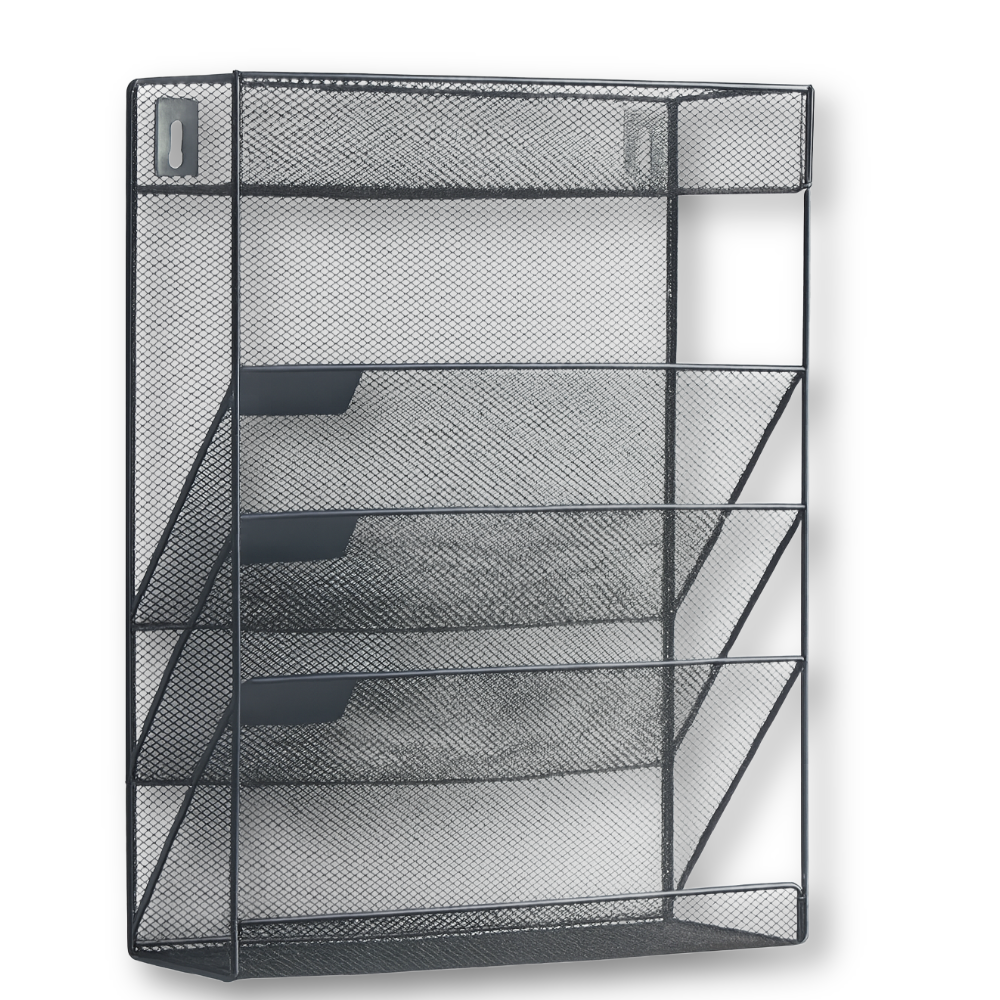 AEGEN 5단 사무실 철제 파일꽂이 평지붕 서류정리함, 블랙, 1개 21,000원