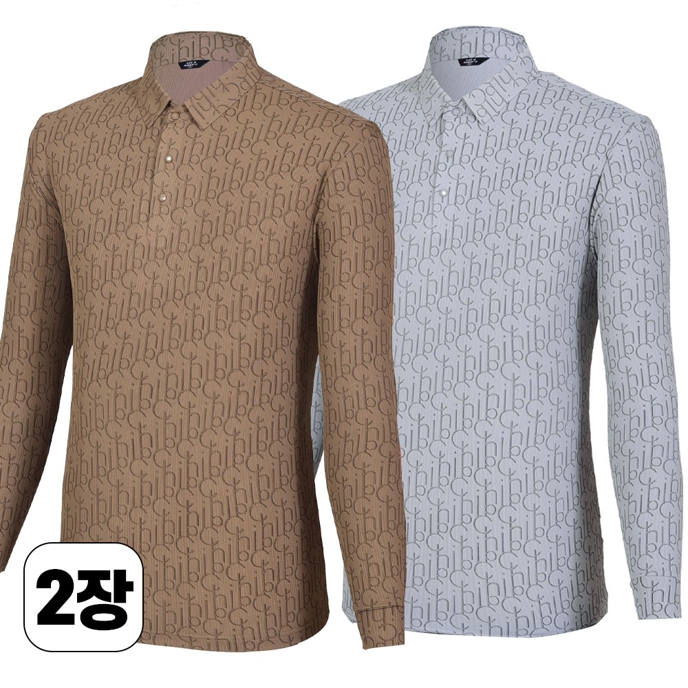 워킹맨 [1+1] 봄 가을용 남성 데일리 긴팔 티셔츠 스판 패턴 카라티 아빠 옷 아웃도어 상의 일상복 외출복 A252 39,800원