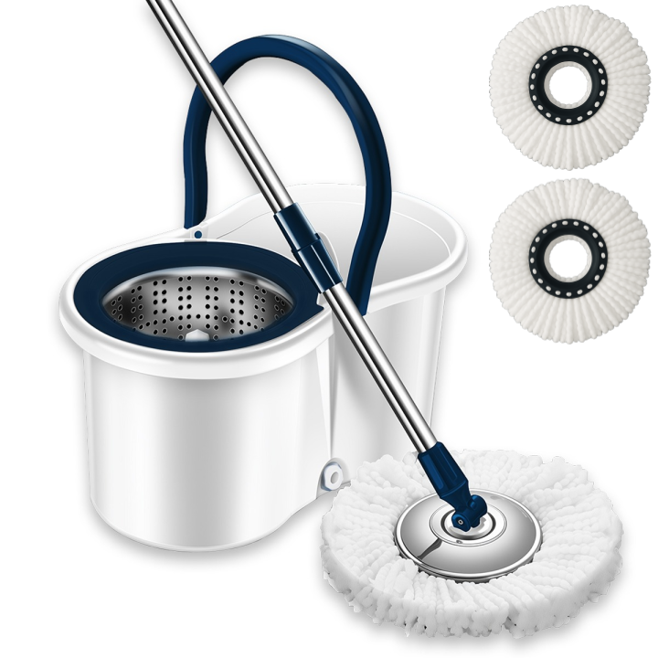 한평한뼘 고급형 바닥청소 밀대걸레 + 슈퍼스핀 짤순이 + 극세사걸레, 화이트, 1세트 69,900원