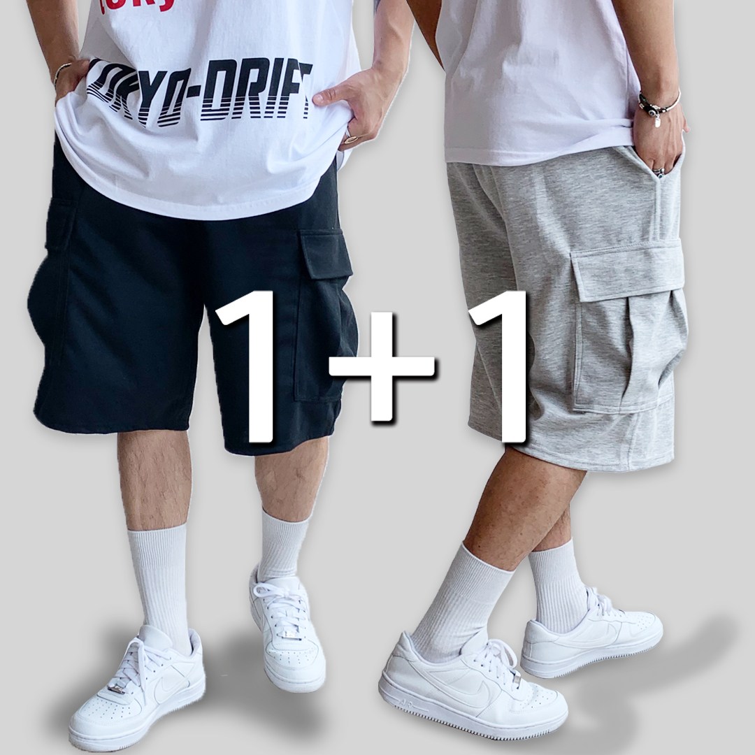 베럴댄나우 남녀공용 1+1 버뮤다 카고 와이드 반바지 4color 31,800원