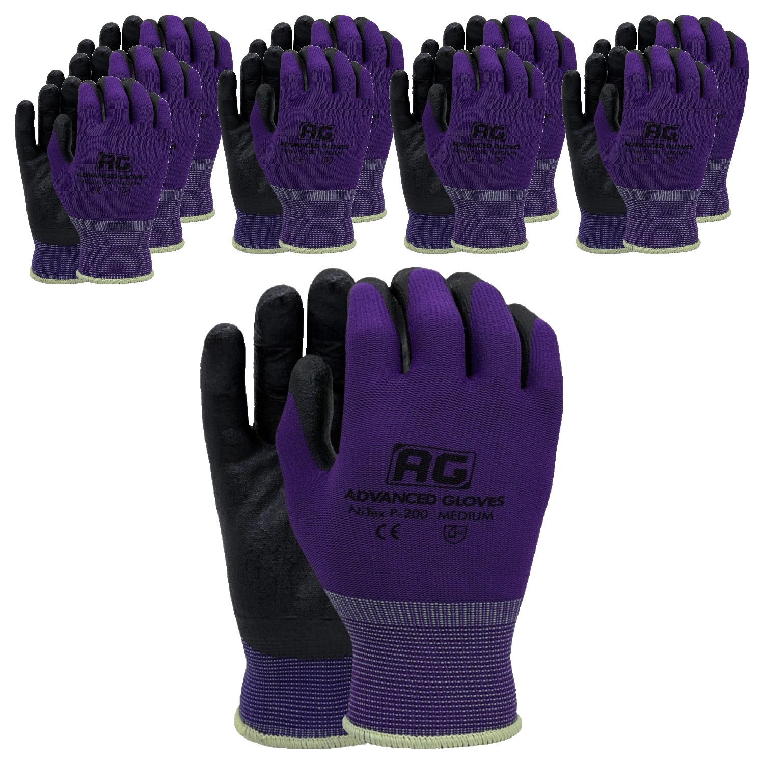 나이텍스 NBR코팅 AG 작업 장갑 양손착용 세트 M, 퍼플, 10세트 17,770원