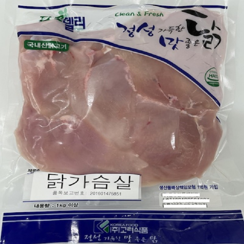 푸르델리 냉동 생 닭가슴살 1kg 5팩 (5kg), 5개, 1kg 33,000원