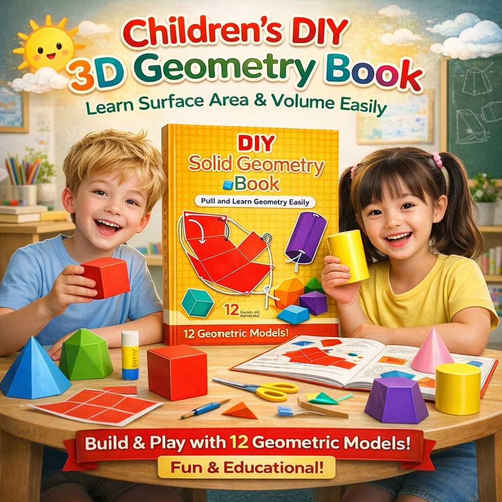 DIY 3D 입체도형 전개도 만들기 | KC인증 수학 교구 | 12종 | 영문판 8,010원