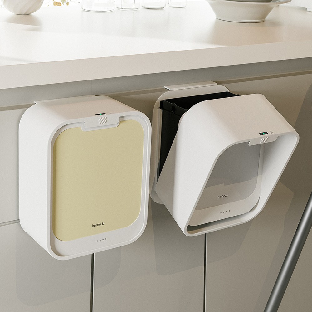 홈비 자동으로 간편한 걸이형 주방 센서 휴지통, 화이트, 1개 28,900원