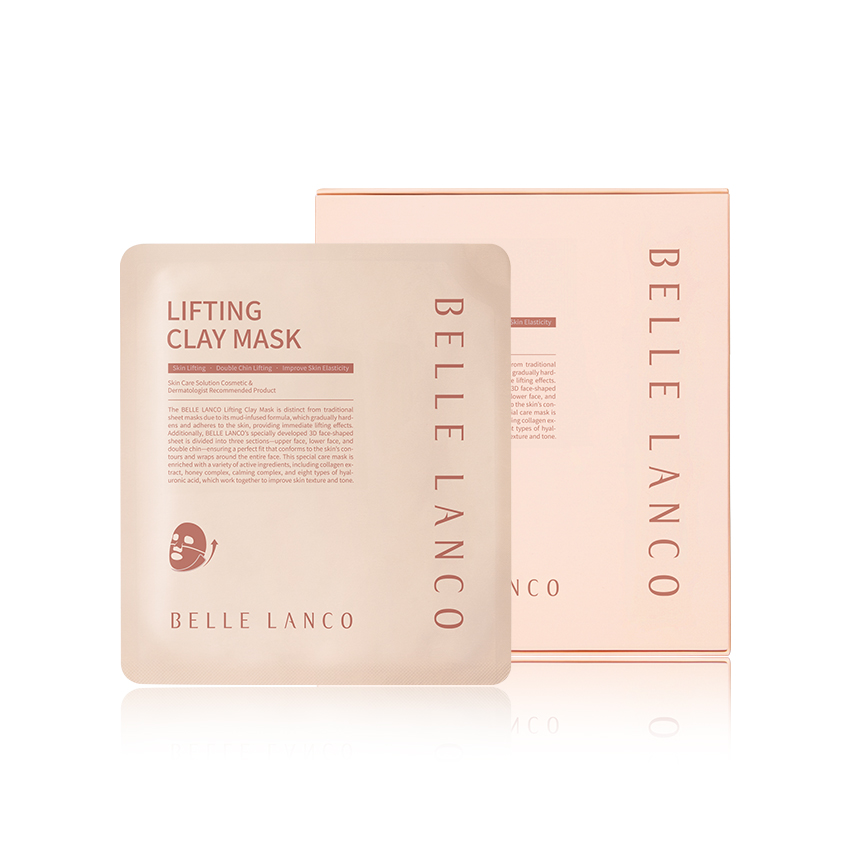 벨르랑코 리프팅 클레이 석고 마스크팩 1개, 4개입 (이중턱 탄력 작은얼굴관리 석고팩), 1개, 4개입 37,500원