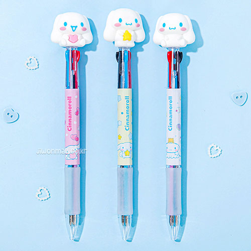 산리오 볼펜 피규어 3색 볼펜 시나모롤 0.7mm x 3개, 3색, 3개 5,100원