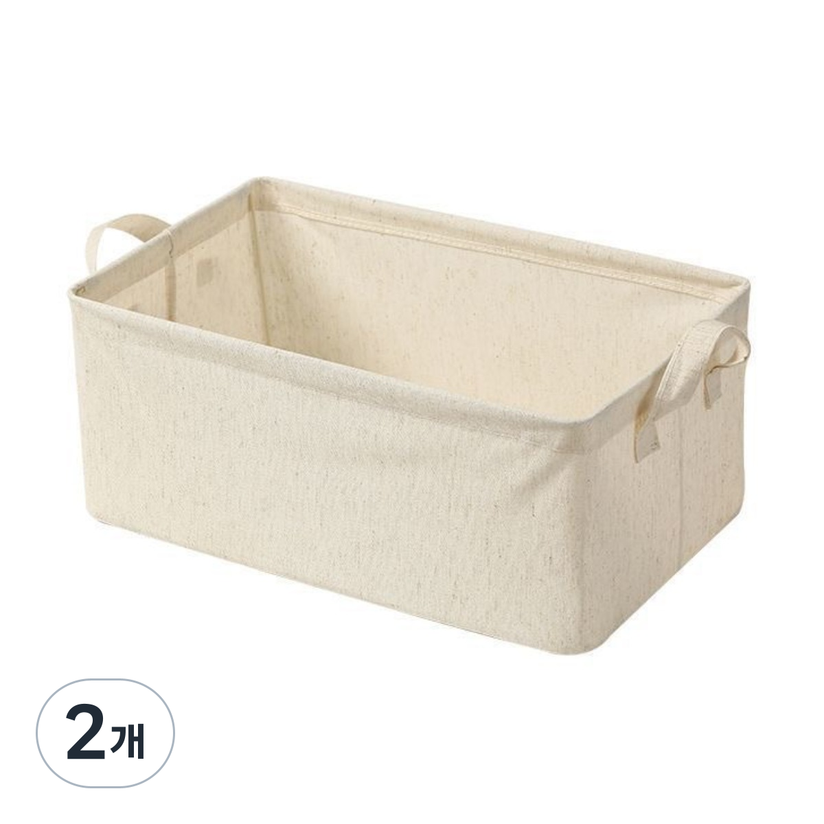 패브릭 접이식 수납함 다용도 정리함, 아이보리, 2개, 현재가 13,450원