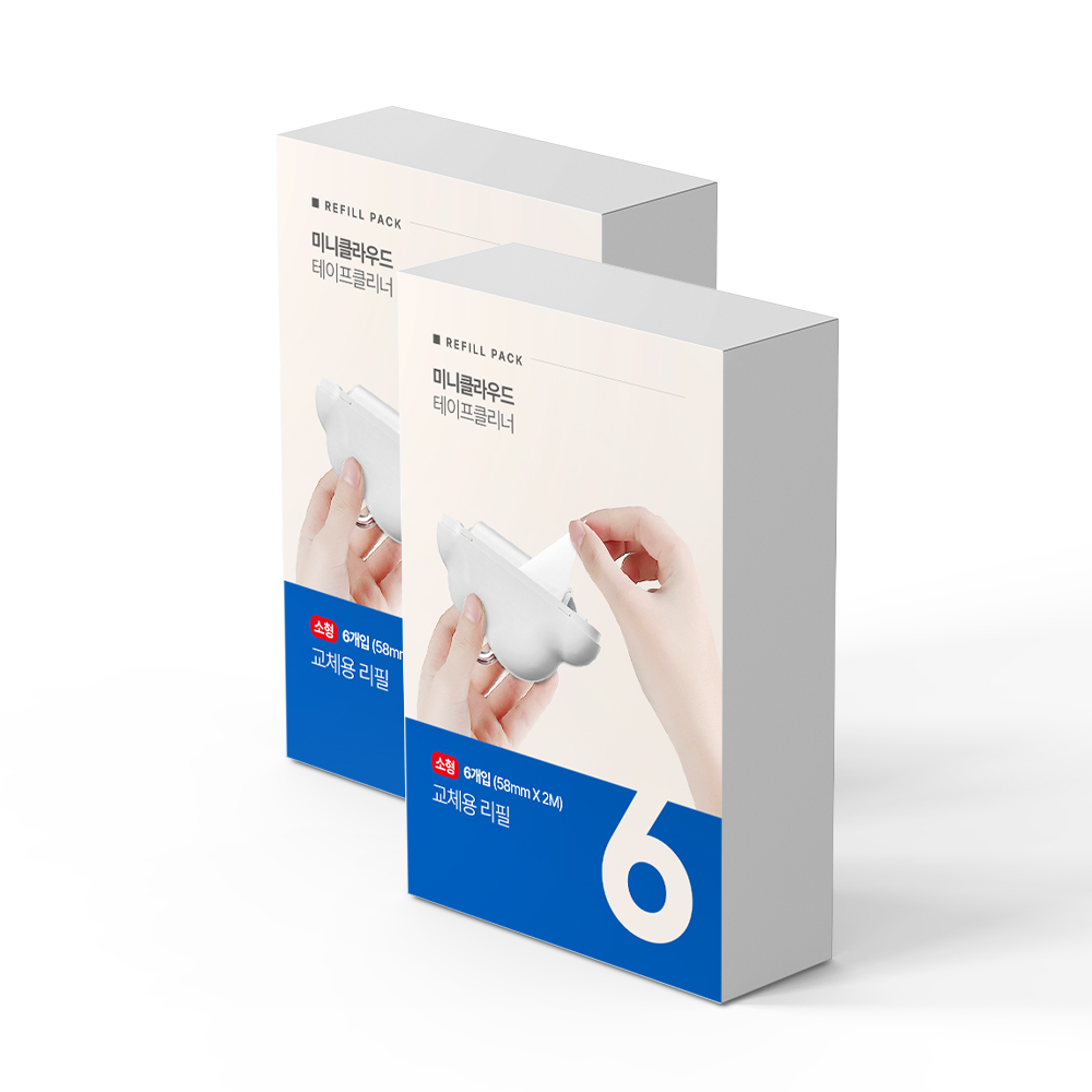 텐더글로우 클라우드 테이프크리너 미니 돌돌이 본체 + 리필 7개, 1세트 8,000원