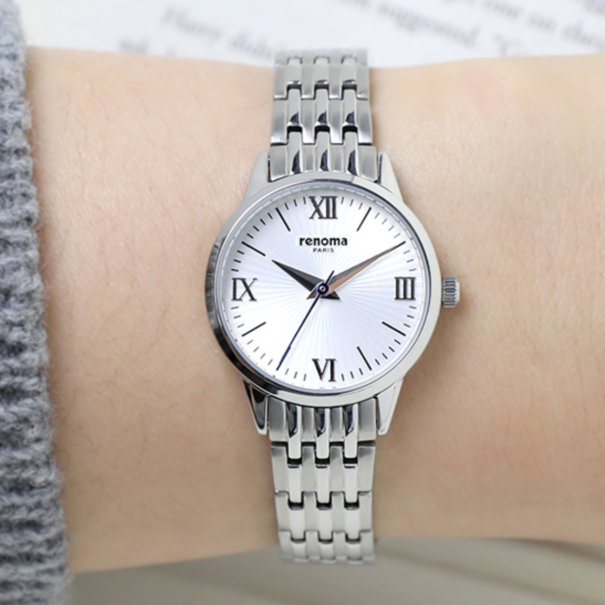 renoma 레노마 선레이 로마 다이얼 실버 여성 메탈시계 RE425L 58,000원