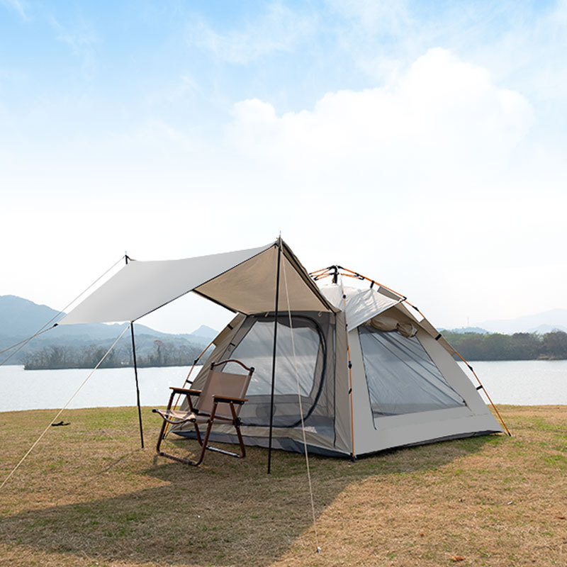 ALLILIO 캠핑텐트 자동 원터치텐트 방수 차양텐트 투 도어 투 윈도우  천막 돔텐트 42,500원