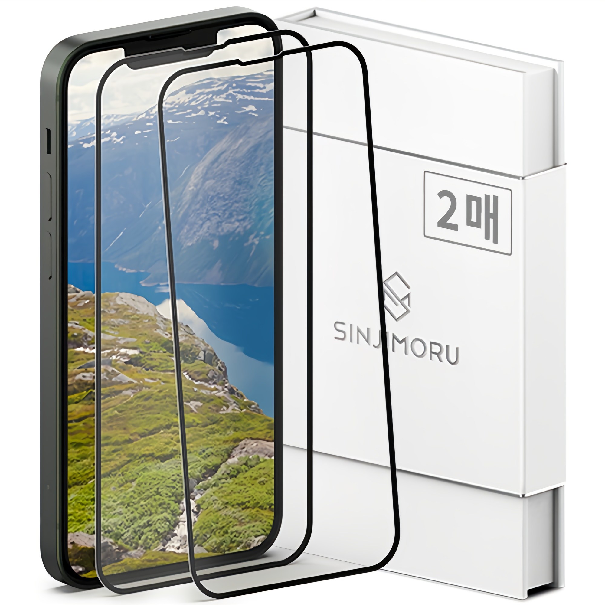 신지모루 풀커버 하이브리드 강화유리 휴대폰 액정보호필름 2매입, 1세트 8,930원