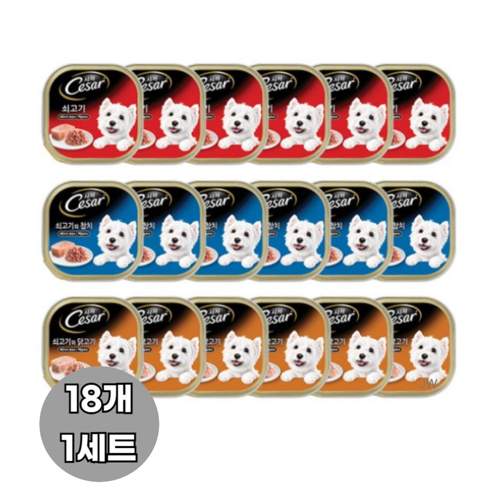 시저 1세 이상 베스트 강아지 주식캔 100g 3종 x 6p 565,600원