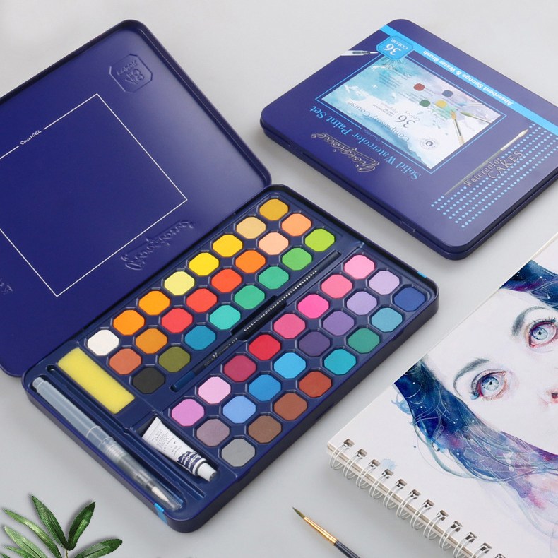 오토몬 조르조네 고체 수채화 물감 틴케이스 세트, 24색, 270g 8,400원