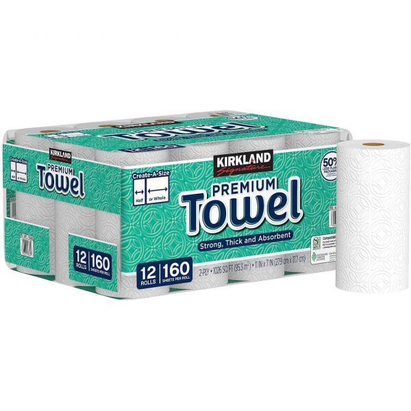 종이타월 롤 코스트코 종이 커클랜드 시그니처 타월 2겹 160매 12개입 191,300원