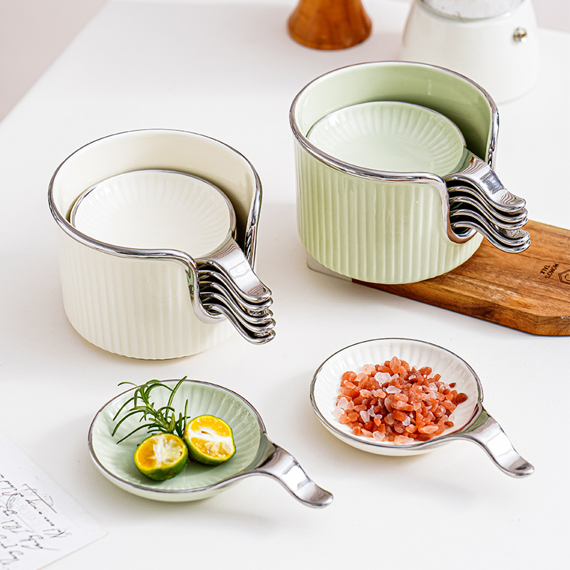 에브리샤인 세라믹 핸들 접시 6P + 보관트레이 세트 19,900원