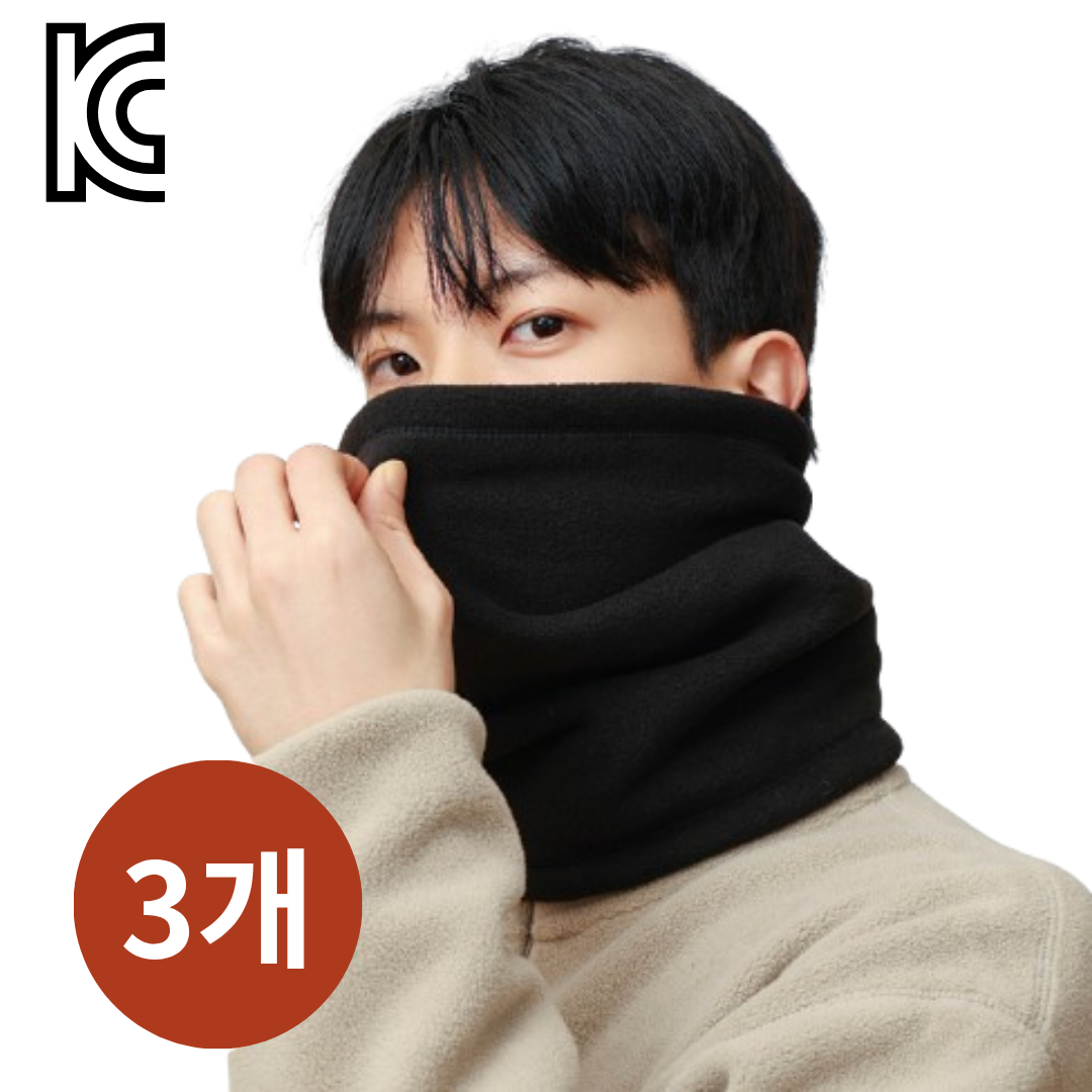 모어나인 겨울 방한 기모 남여공용 스포츠 작업 넥워머 목토시, 3개입, 블랙 9,900원