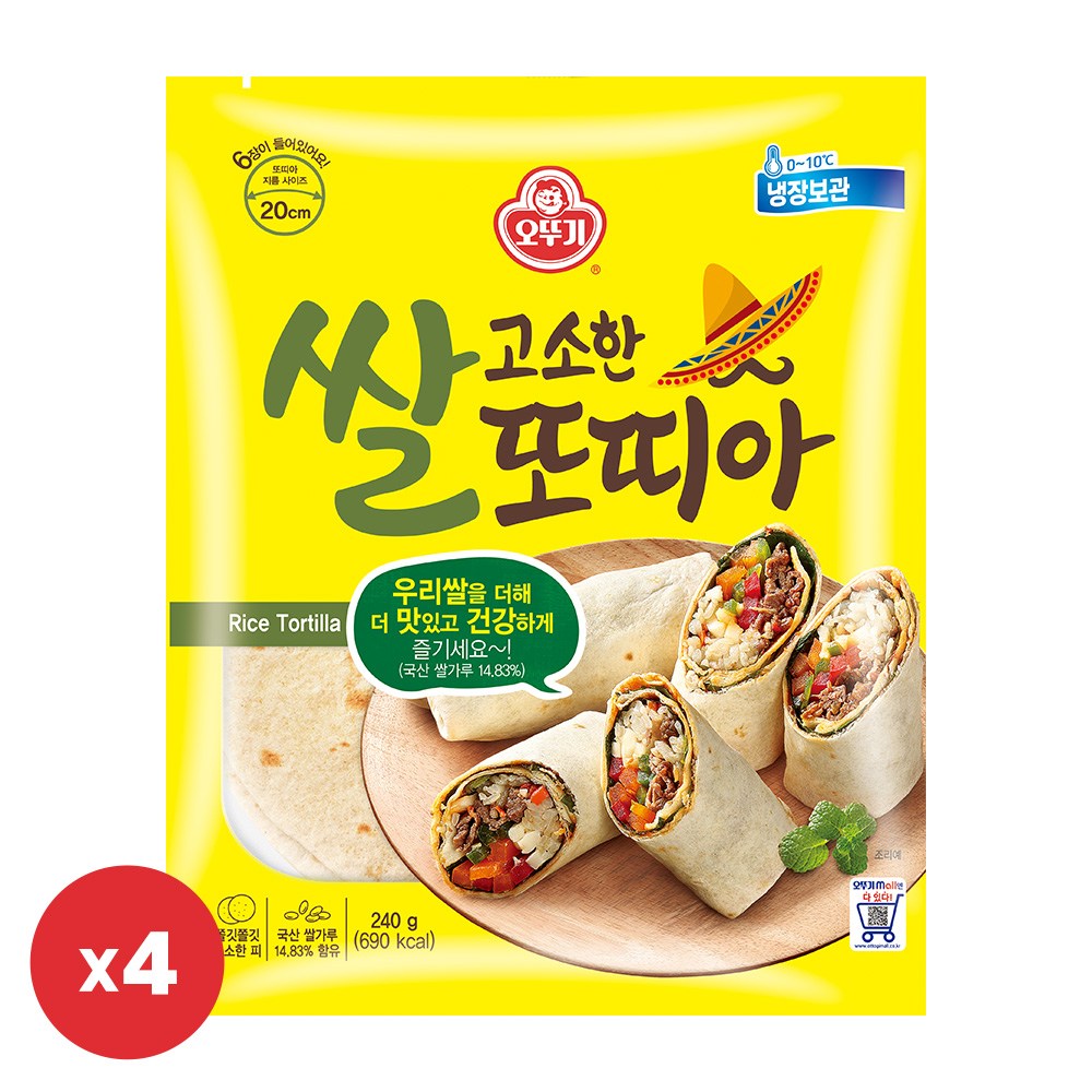 오뚜기 고소한 쌀 또띠아 240g 4개, 240g, 4개 13,900원