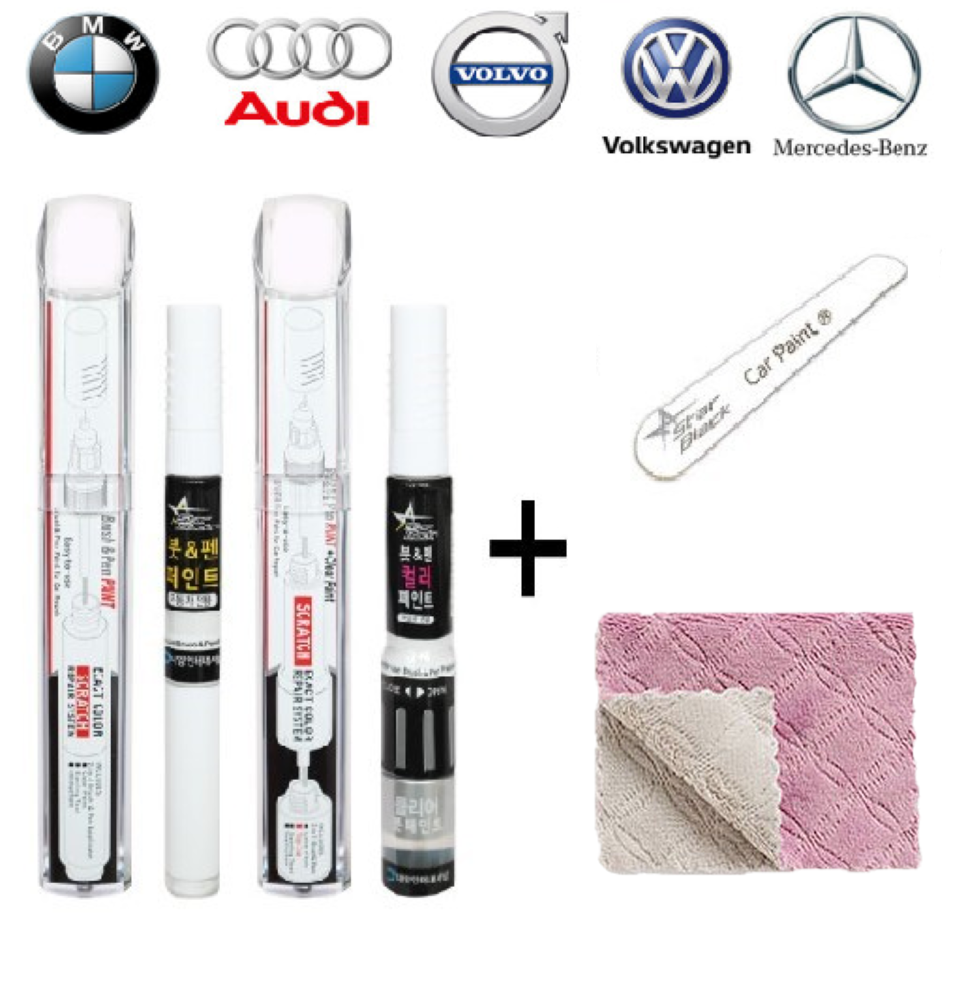 외제차 다종 순정 차량용 붓펜 페인트 흠집 문콕 셀프 복원 투명코팅제포함 올인원 카페인트, 1개 13,000원