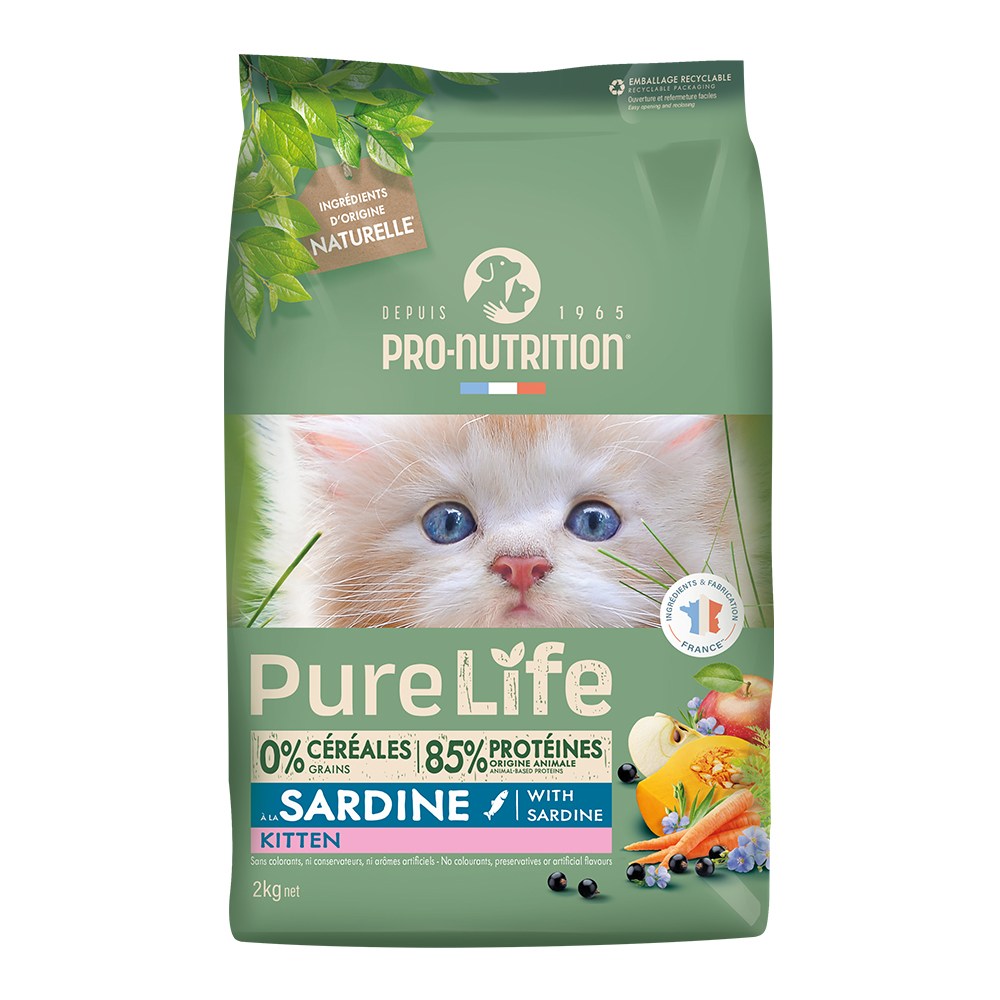 PN 퓨어라이프 캣 키튼 그레인프리 성장기 어린 아기 고양이사료, 1개, 2kg, 닭 34,000원