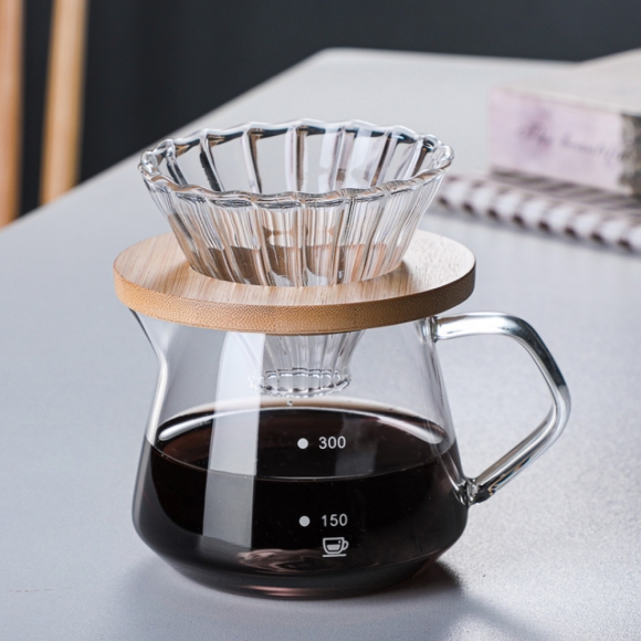 내열 유리 핸드 드립 커피 서버(300ml) 눈금 유리 저그, 1개 6,230원
