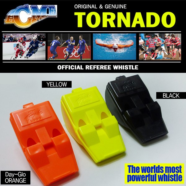 ACME 애크미 토네이도 파워풀 휘슬 T2000 경기 심판용 호신용 호루라기 호각, 블랙, 1개 490원