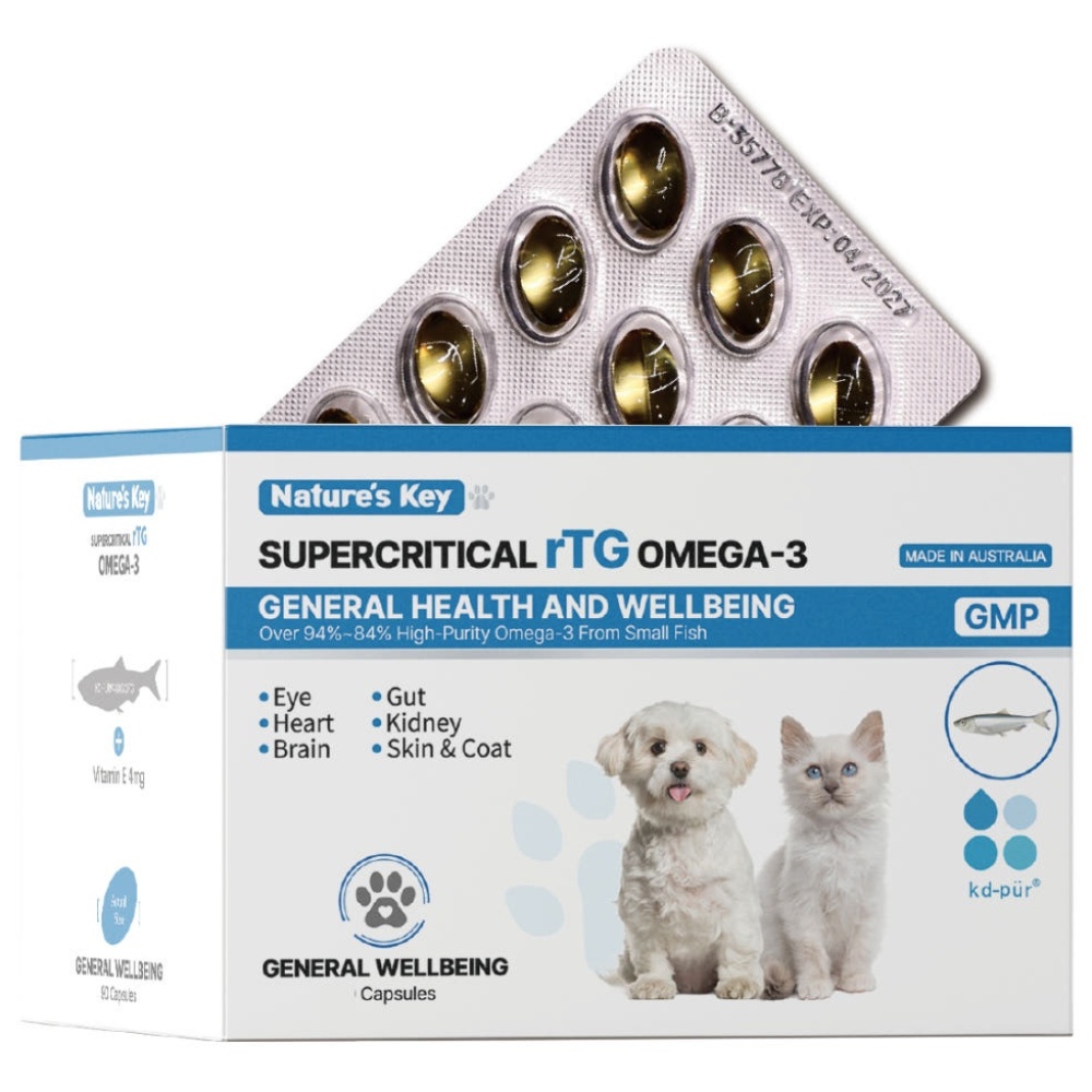 네이쳐스키 반려동물 초고순도 98% 알티지 오메가3, 1개, 피부/피모, 90정 28,780원