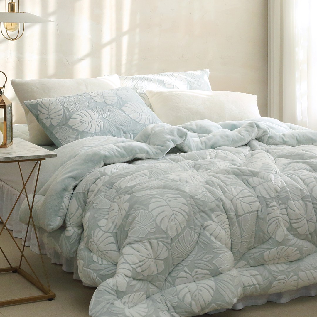 플로라침구 몬스테라 밍크터치 극세사 차렵이불 49,920원