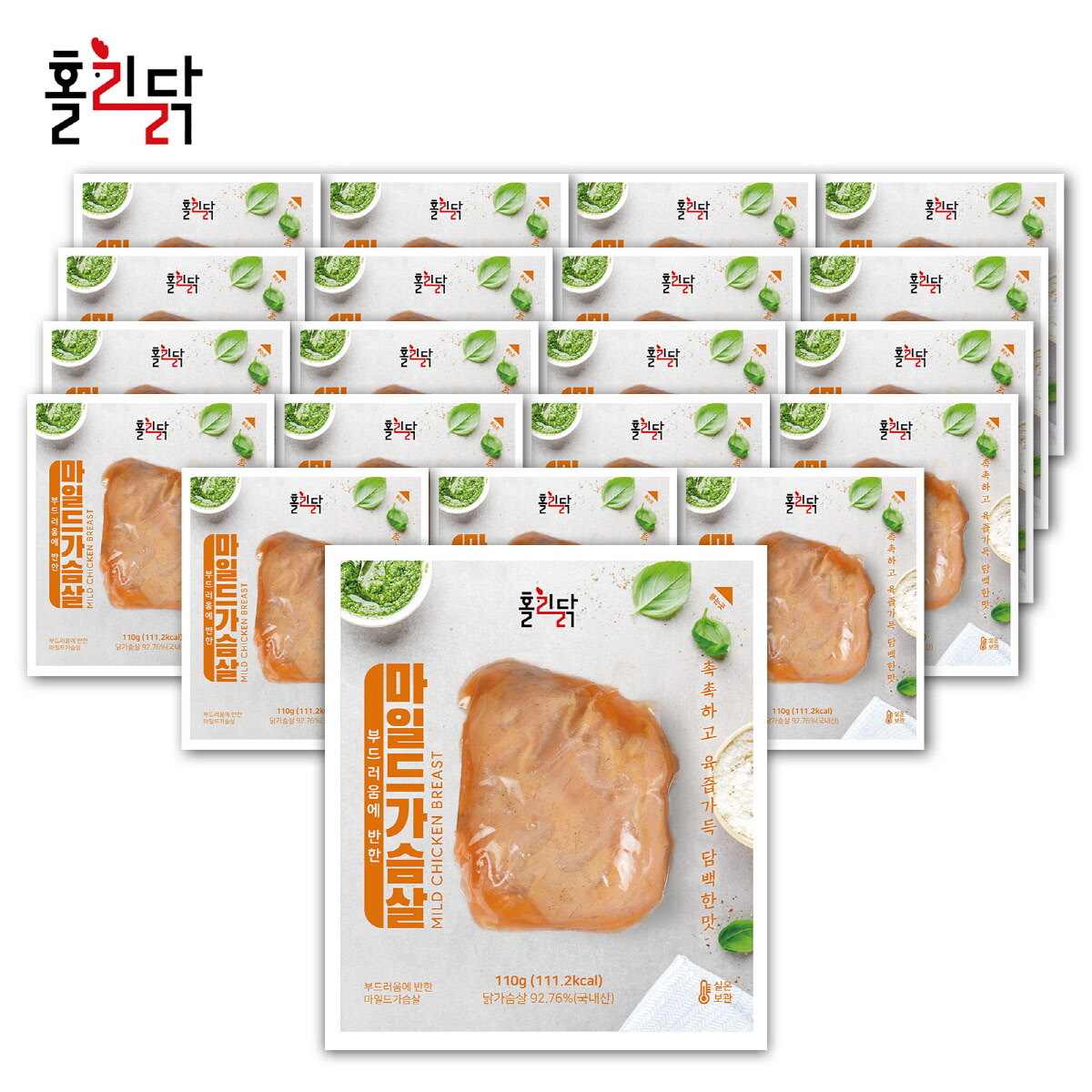 홀리닭 실온보관 마일드 닭가슴살 110g 20팩 50,400원