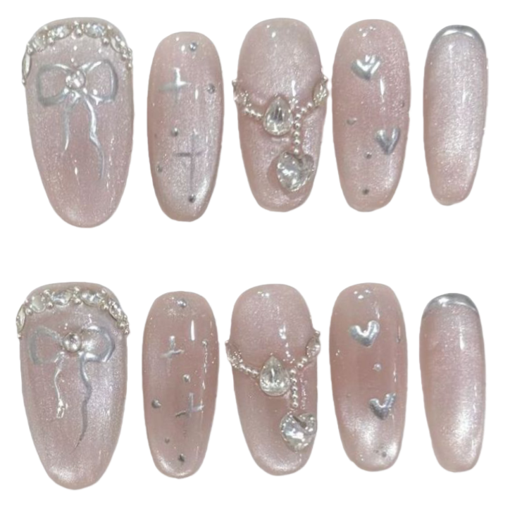 ins 백월광 자석젤 수제 네일팁 NT0091, 1개, L 18,000원