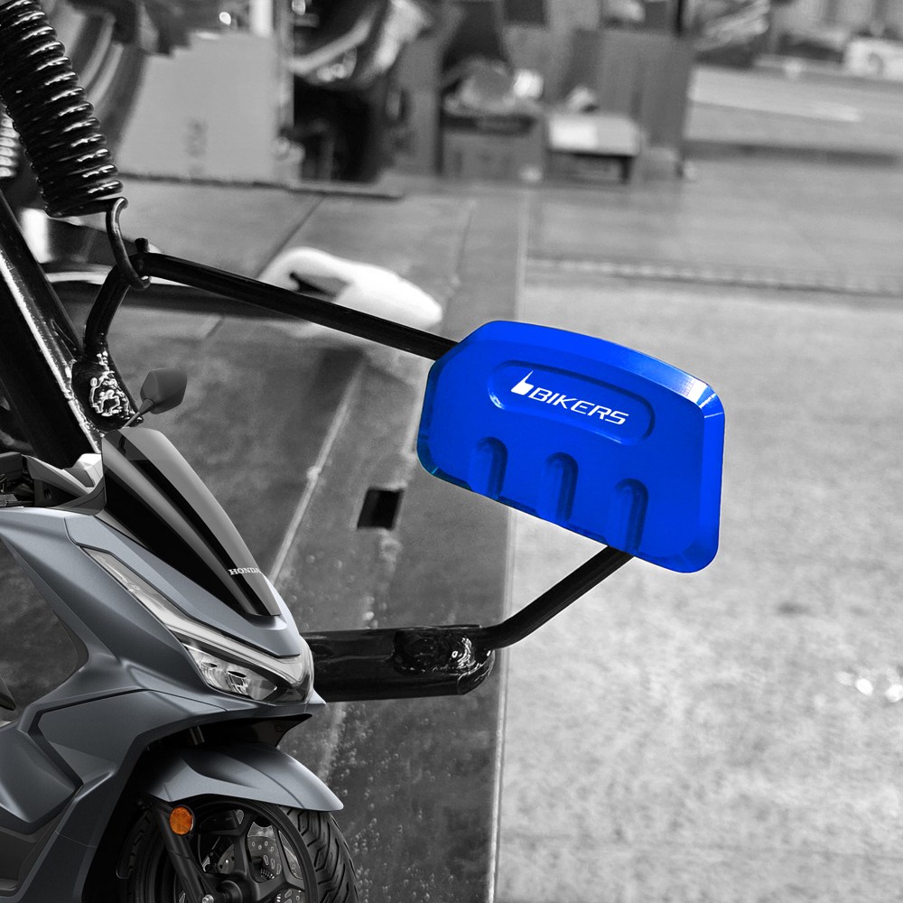 BIKERS 혼다 PCX125 25년-26년 튜닝 확장발판 사이드스탠드 사각형 날개패드, 파랑, 1개 28,000원