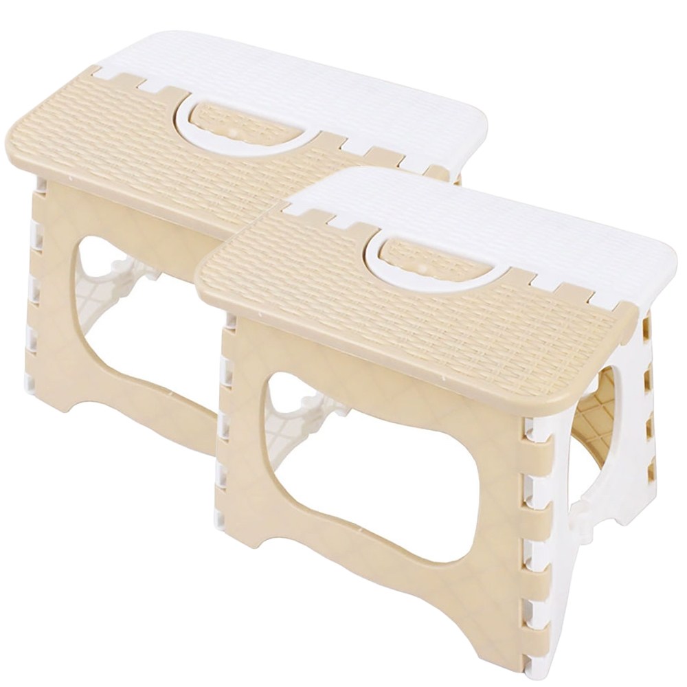 투톤 폴딩 접이식 의자 휴대용 경량 미니, 2개, 소형 베이지 8,500원