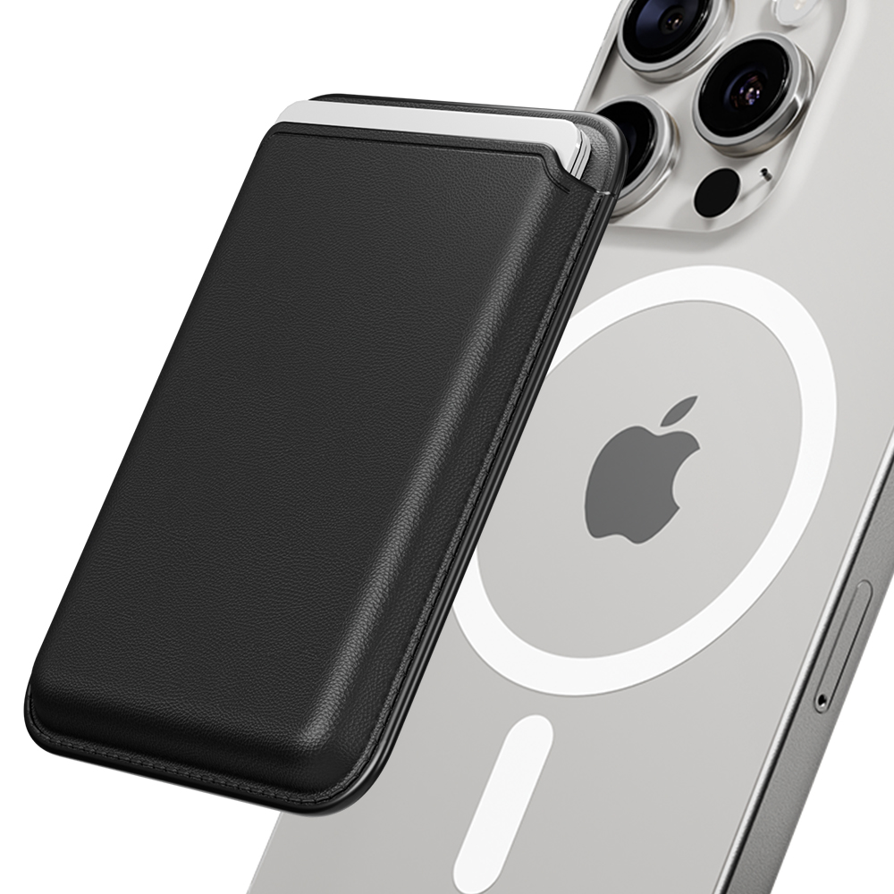 신지모루 맥세이프 3장 수납 M 비카 베이직 가죽 카드지갑 케이스, 블랙, 1개 7,900원